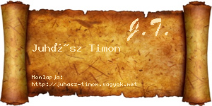 Juhász Timon névjegykártya