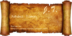 Juhász Timon névjegykártya